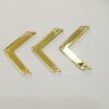 50PCS Sew on Right Angle Mirror Rhinestones,"V" Sew on Acrylic Mirror, Acrylic Sewing Strass Crystal Mirror, Sew on Mirrors/Mirror Pieces (Gold M