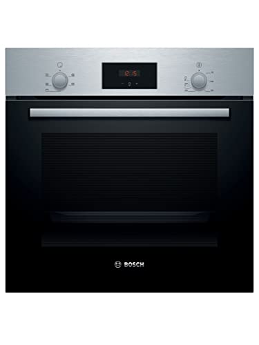 Bosch Serie 4 BFL523MS0B Built In Microwave - Stainless Steel & Bosch Serie 2 HHF113BR0B Stainless Steel Single Electric Oven with A Energy Effic