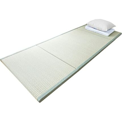 TBIIEXFL Folding Japanese Traditional Tatami Mattress Mat Rectangle Large Foldable Floor Mat Sleeping Tatami Mat Flooring (Color : Beige, Size :