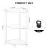Eglaf Acrylic Triangle End Table - 3 Tier Corner Side Table - Small Corner Table for Living Room, Bedroom, Bathroom - 11.8'' L x 11.8'' W x 26 ''