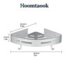 Hoomtaook Bathroom Corner Shelves Shower Shelf No Drilling Bathroom Caddy Storage Shower Organiser Adhesive Rustproof Metal Wall Mounted 2 Packs