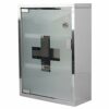 Home Basics Bathroom Medicine Cabinet (2 Pack), Silver Wall Cabinet with Three Shelves | Wall-Mounted | Holds Pills, Beauty, and Makeup