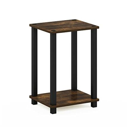 Furinno End Table, Amber Pine/Black, 34 x 29.2 cm (1-Pack)
