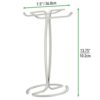 mDesign Standing Towel Rack – 2-Sided Small Towel Stand for Handtowels and Facecloths – Bathroom Towel Rack for Storing and Drying Towels – Light