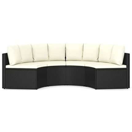 DLOETT Garden Furniture with Cushions Braided Resin 4pcs/6pcs/8pcs Resin Garden Furniture Set (Color : Argento, Size : Talla �nica)