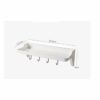 N/A Towel rack - Towel Bar Single Rod Towel Rack with Hook Wall Mount Bathroom Towel Holder