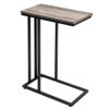 HOOBRO Side Table C Shaped, Sofa End Table, Laptop Coffee Snack Table, for Small Space, Living Room, Bedroom, Slim, Narrow, Tall, Wood Look Accen