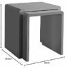 House & Homestyle Set of 2 Side, High Low Nesting Cube Inspired End Tables for Living Room, Bedside, Office or Lounge, 50cm-Grey Gloss, One Size