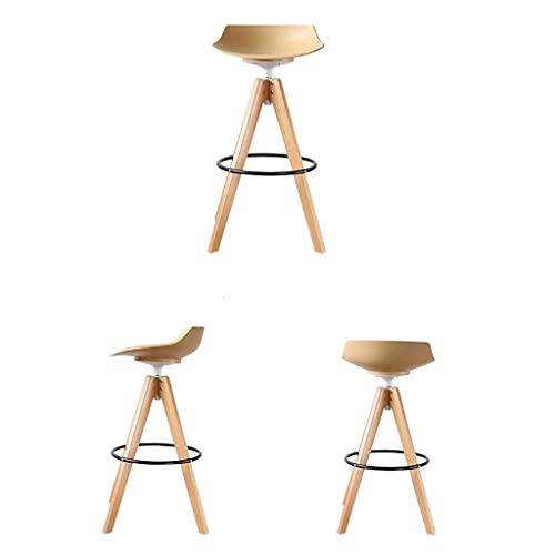 SDFGH Nordic Light Luxury bar Chair Simple net red bar Stool Front Desk Cafe Restaurant Leisure Back high Stool (Color : 3-Pack)