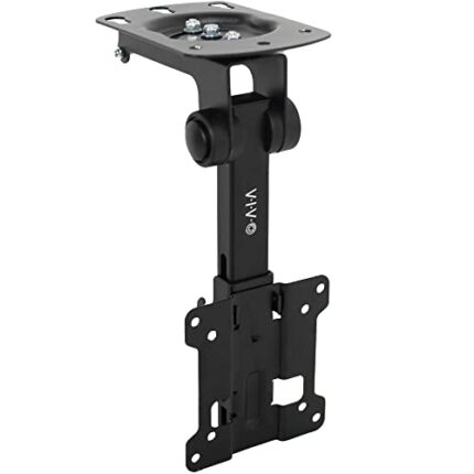 VIVO Manual Flip Down Ceiling Mount for 13 to 27 inch Flat Screens, Folding Tilt Pitched Roof and Under Cabinet Mounting for LCD TV and Monitors,