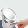 OTCPP Lighted Magnifying Mirror，4.5" Rechargeable Double Sided Lighted Makeup Mirror with 3 Colors, 1x/5x 360°Rotation Touchscreen Cosmetic Mirro