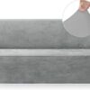 FreeBiz Sofa Covers 1 Seater Elastic Fabric Slipcovers Stretch Couch Slip Cover Plush Protector for Kids Pets Living Room Black