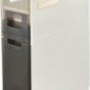 Slim Bathroom Storage Cabinet Free Standing Toilet Paper Holder with Slide Out Drawers and Casters