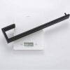 Towel Rails Stainless Steel Wall-Mounted Towel Rack For Kitchen Perforated Towel Ring For Bathroom 35CM(Color:Black)