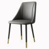 dining chair Kitchen Dining Room Furniture Chairs Dining Chairs Modern Leather High Back Padded Soft Chairs Leather Chairs With Black Metal Legs