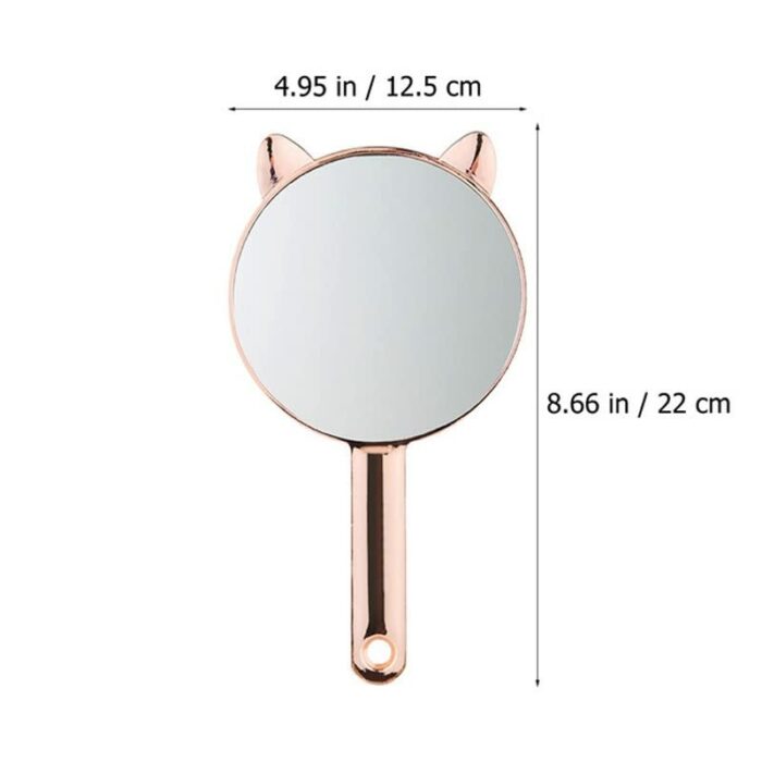 TJLSS Handheld Makeup Vanity With Handle Hand Salon Compact Mirrors Cosmetic Women