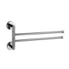 HIGOH Towel Racks, Towel Rail for Bathroom,Copper Hand Towel Holder,Swivel Towel Bar,Bathroom Folding Shelf Multi-Function Rotating Towel Holder