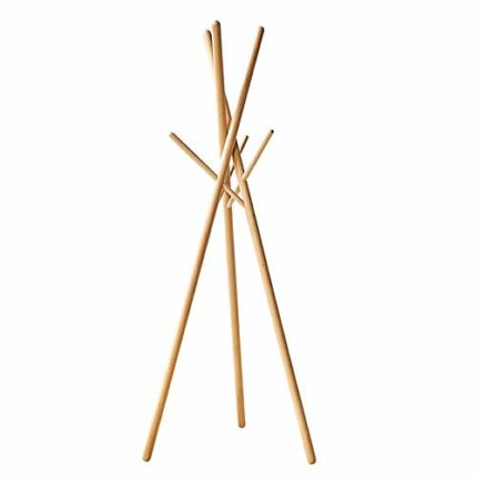 FOUNCY Coat Rack Freestanding Coat Stand Hat Coat Stand Heavy Bedroom Hallway Free StandingClothes Hat Rack Hangers Wooden Hanger