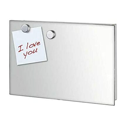 Wenko Magnet Key Cabinet 30 x 20 cm Mirror, Tempered Glass, Silver, 20 x 5 x 30 cm