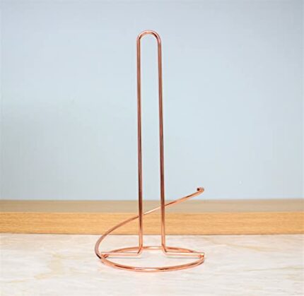 apollo THE HOUSEWARES BRAND Copper Towel Holder Deluxe, Sleek and Modern Towel Rack, Size: 14x30 cm, Copper