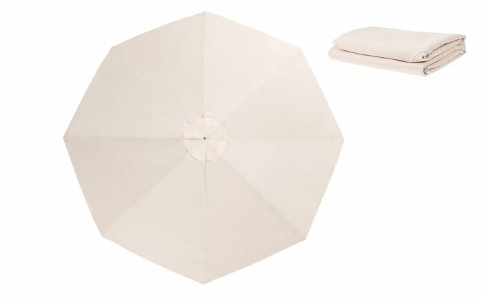 Cabilock Patio Umbrella Cover Cloth 3.0m Polyester UV Protection 8 Ribs Outdoor Table Umbrella Canopy Sun Shade Cover Replacement Cloth for Umbre