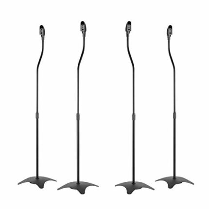Black Universal Surround Sound Speaker Stands fit Sony, Samsung, LG, Panasonic Systems