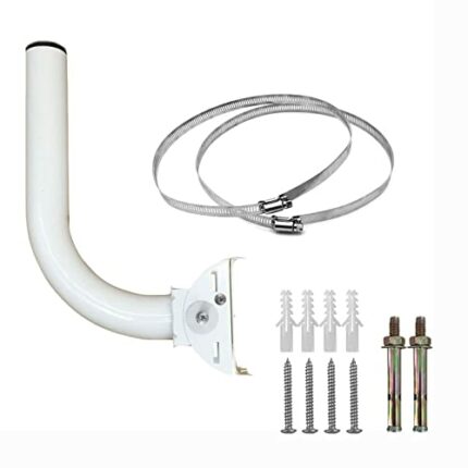 WiTi J-Pole Mounting Bracket for Wireless WiFi Bridge Installation,Weather Resistance Mast Pole Mount, Attic Roof Wall Outdoor Mounted Pipe with