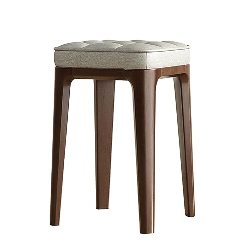 Bar Stools, Solid Wood Kitchen Stools with Cushion Counter Height Barstools with Wooden Base for Kitchen Dining Cafe