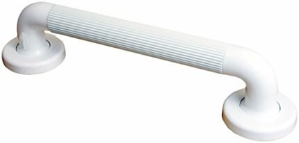 William Hopkins 74323B 32 x 450 mm White Fluted ABS Plastic Grab Rail with Conceal Fixing