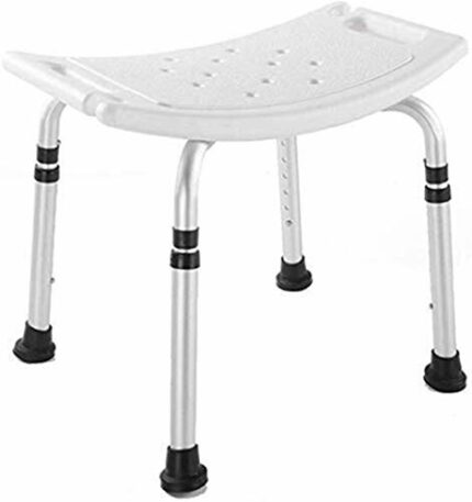 Bath Stools,Bath Chair Shower Stool Bathroom Seat - Lightweight Aluminum - Height Adjustable - Non-Slip - Older People with Reduced Mobility Carr