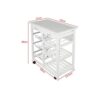 MIAOHY 4 Tier Storage Trolley Cart Kitchen Organizer Bathroom Movable Storage Shelf Wheels Household Stand Holder Furniture