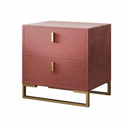 N/A Bedside Table Nordic Bedside Locker Bedroom Light Metal Chassis To Receive Ark Contemporary And Contracted Solid Wood