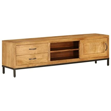 vidaXL Solid Mango Wood TV Cabinet 140x30x40cm Cabinet Entertainment Centre