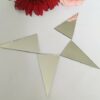 Triangles Silver Glass Mirrors,Mirror Mosaic Tile Triangle Shape Supplies 60PCS with Size 1.38x2.48inch