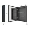 KWW 50 x 70 cm LED Lighted Bathroom Medicine Cabinet with Mirror, Defogger, Dimmer, 3 Color Light Makeup Mirror, Outlets & USBs, Easy to Install,