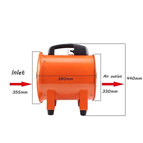 RJSODWL Portable Flow Fan,Sealed Motor Industrial Axial Air Mover, Blower, Dust Removal Fan Industry 12 In