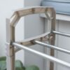Addis Shoe Rack 4 Tier Storage, Metal & Plastic, Metallic Silver, Unit