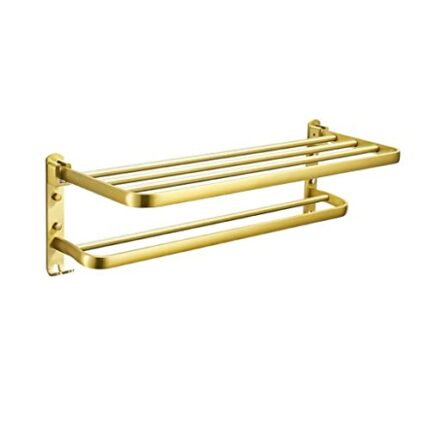 HIGOH Towel Racks, Bathroom Towel Rack Wall Mounted Towel Holder,Bathroom Accessories,Brushed Bathroom Shelf,Towel Rack,Towel Hanger,Towel Holder