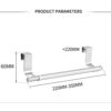 HIGOH Towel Racks, Towel Rail for Bathroom,5Pcs Stainless Steel Telesbath Towel Holder,Bathroom Towel Bar,Wall Mounted Towel Hanger,Single Hook D