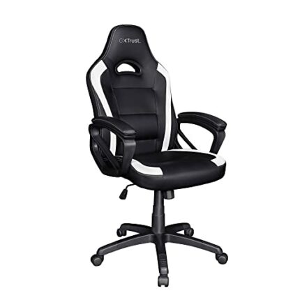 Trust Gaming GXT 1701W Ryon Gaming Chair, Full 360° Rotatable PC Desk Chair with Cushions, Height Adjustable, Wooden Frame, Double Wheels, Chair