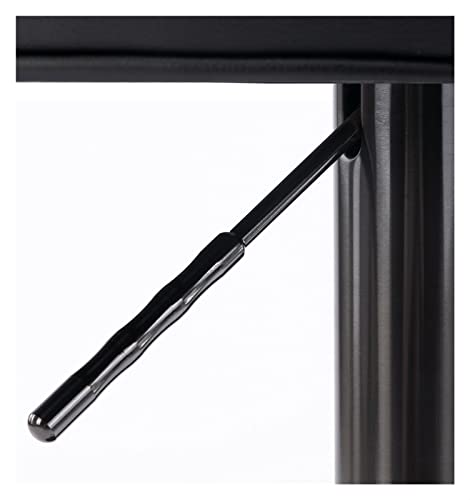 Orange Swivel Bar Chair Set of 2 with Back Counter Height Adjustable Kitchen Island Barstools Titanium Black Brushed Stainless Steel Nappa Leathe