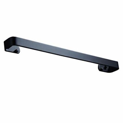 N/A Aluminum Black Towel Bar Single Towel Rack Bathroom Matte Black Wall Mounted Towel Holder