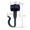 Steel Metal Slide Curtain Track Hooks with Wheels for Gazebo Curtains/Mosquito Net Screen/Rails and Tracks of Gazebo - Quantity of 36 -