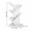 QUMENEY Tree Bookshelf, Wood Book Tower, 5-Shelf Bookcase - Premium Books/CDs/Albums/Files Holder, Display Storage Rack Organizer Shelves for Hom