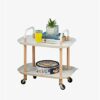 JYDQM Home Three-layer Removable Dining Trolley Home Kitchen Storage Shelf Multi-function Utility Metal Cart (Color : Argento, Size : 1pcs)