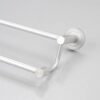 Towel Rack Wall Mounted Towel Rail Aluminum Double Towel Bar Multi Function Rustproof Bathroom Kitchen Accessories Drilling Installation 60cm