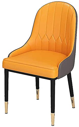 dining chair Kitchen Dining Room Furniture Chairs Kitchen Dining Chairs Modern PU Leather High Back Padded Soft Seat Chair Metal Legs Living Room