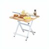 LUKEO Folding Table Household Dining Table Small Family Dining Table Outdoor Folding Square Table 4-person Small Table (Color : Argento)