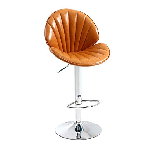 DINGZZ Solid Wood Bar Chair Household High Stool Reception Chair Simplicity Bar Nordic Barstool Backrest Stool Coffee Chair (Color : Argento)