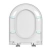 WOLTU D Shape White Toilet Seat, Soft Close Adjustable Hinge Quick Release Top Fixed Toilet Seat Cover Bathroom Lid WS2544
